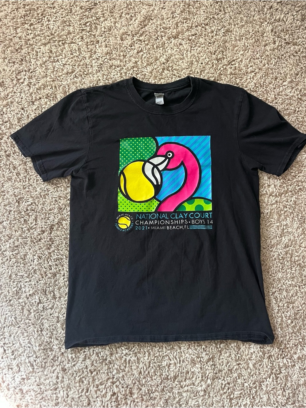 Miami Beach Tennis Academy Clay Court Nationals Graphic Tee Size Medium